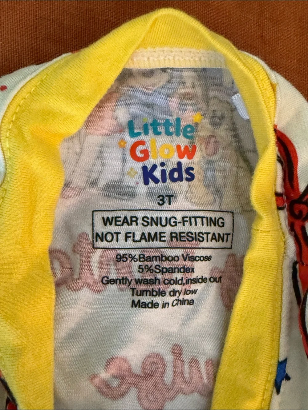 Bamboo White & Yellow 'Disney Fantasy Cruise' Pajama Set 3T